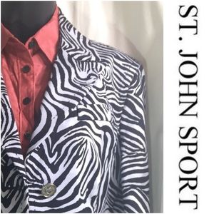 St John Sport tailored animal print jacket